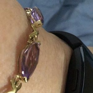10 kt  Amethyst tennis bracelet revised